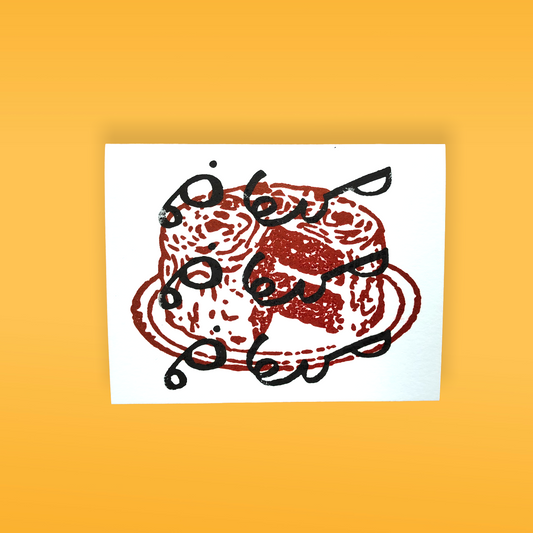 Letterpress Card: Happy Birthday Shorthand Greeting