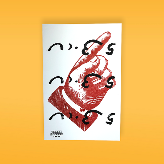 Letterpress Art Poster: This is a Business Office Shorthand