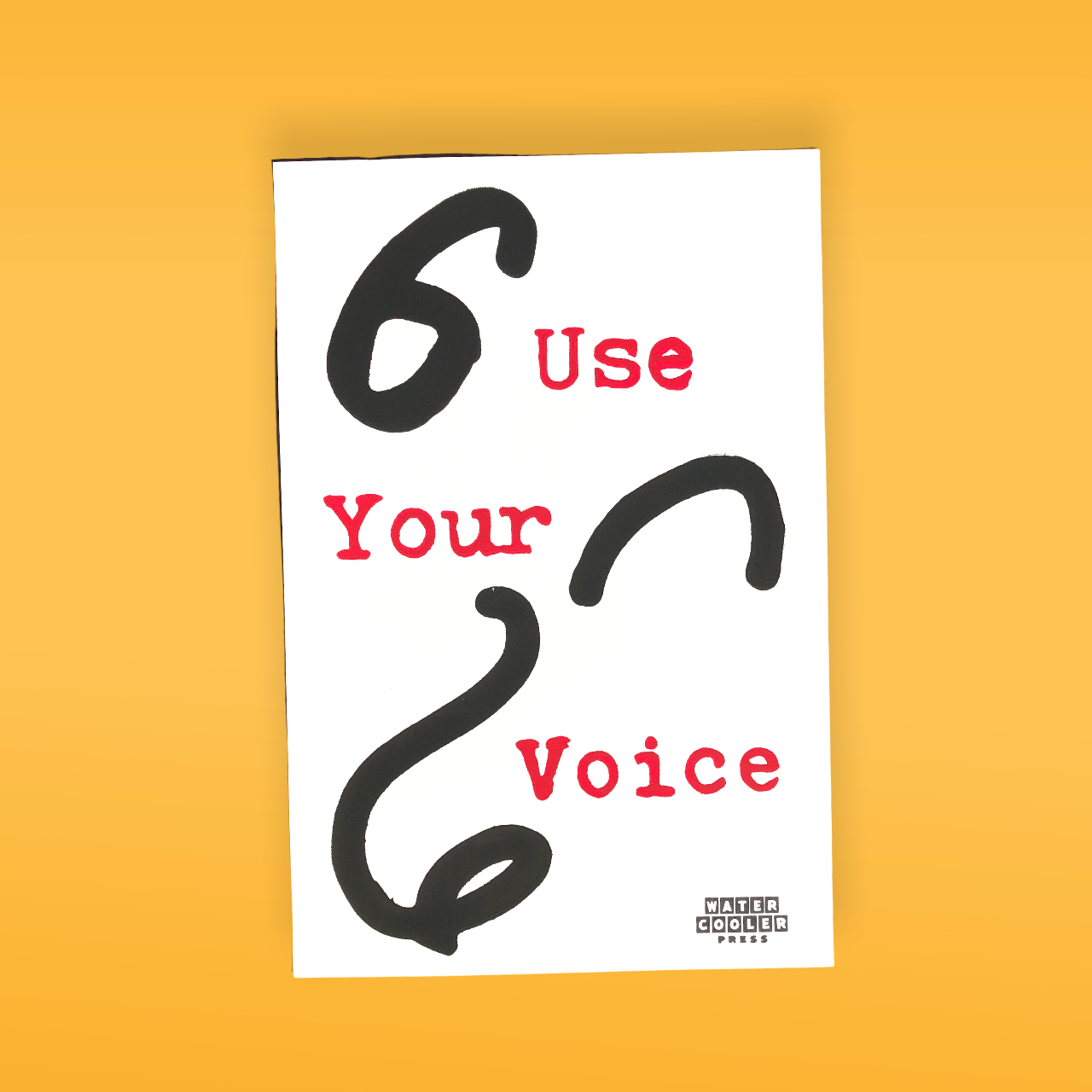 Mimeograph Art Poster: Use Your Voice Shorthand